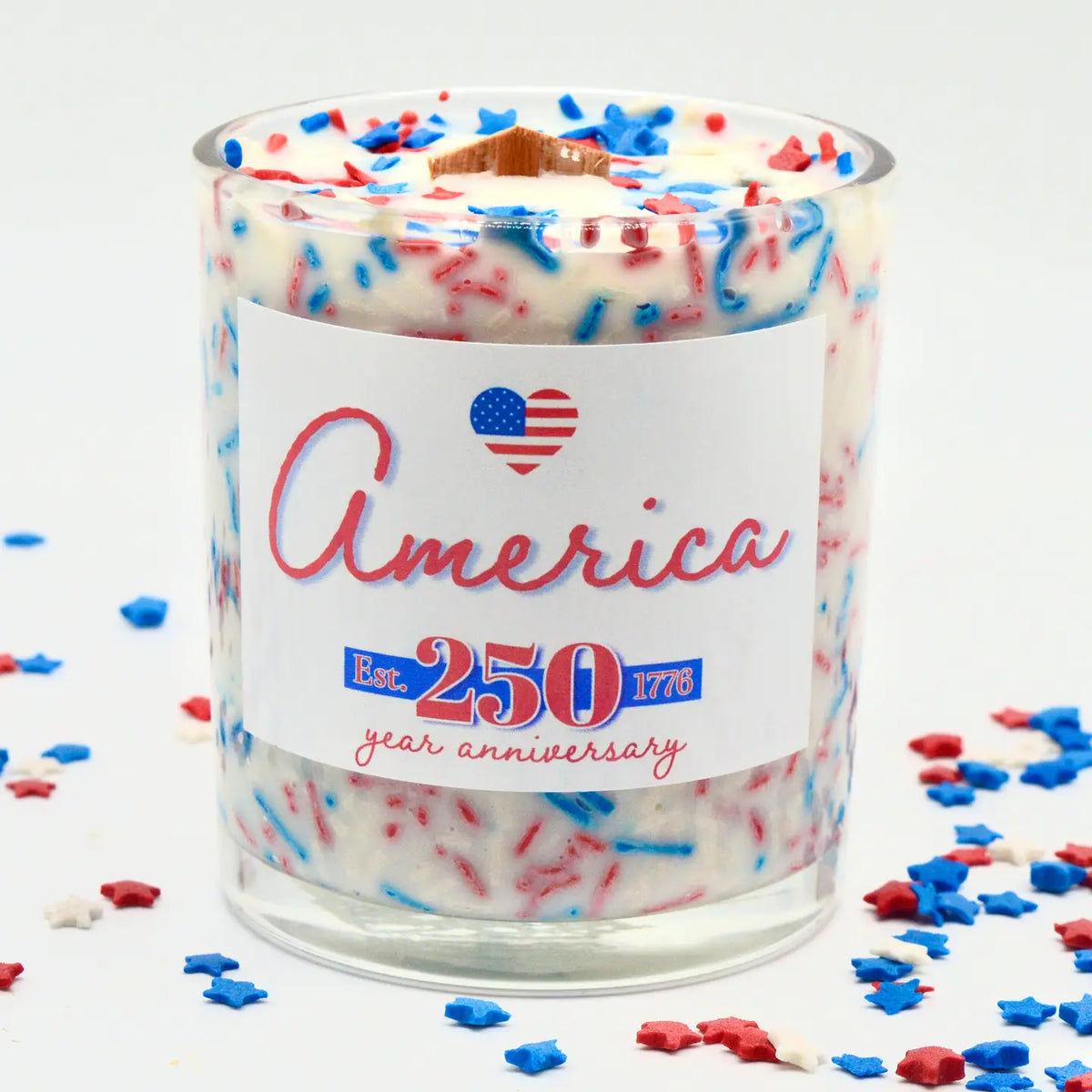 America 250 Year Anniversary Fourth Of July Candle