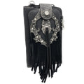 Black Western Fringe Women's Crossbody Phone Wallet
