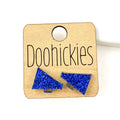 Blue Glitter Spirit Megaphone Studs 15mm