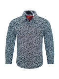 Boy's Western Pearl Snap Print Shirt