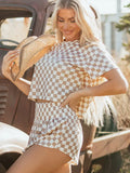Brown Checkerboard 2 Piece Set XL