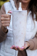 Chloe Camo Sleek Tumbler White 40oz