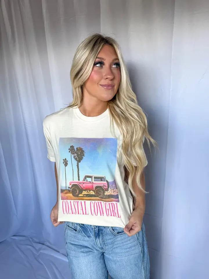 Coastal Cowgirl Beach Summer Tee L