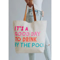 Cream Drink By The Pool Tote