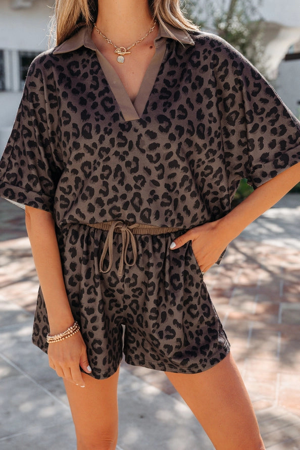 Brown Emmy Printed 2pc Set XL