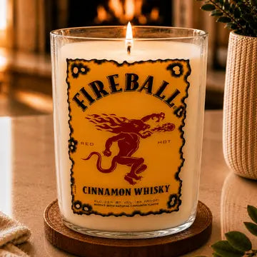 Fireball Whiskey Bottle Candle 26oz