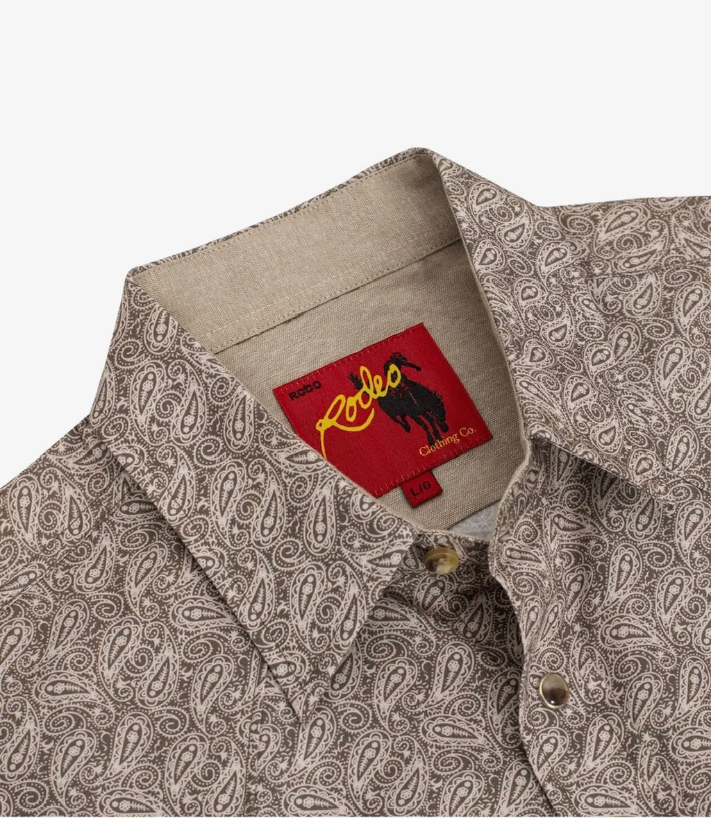 Men's Western Pearl Snap Print Shirt