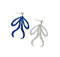 Rally Spirit Glitter Bow Earrings