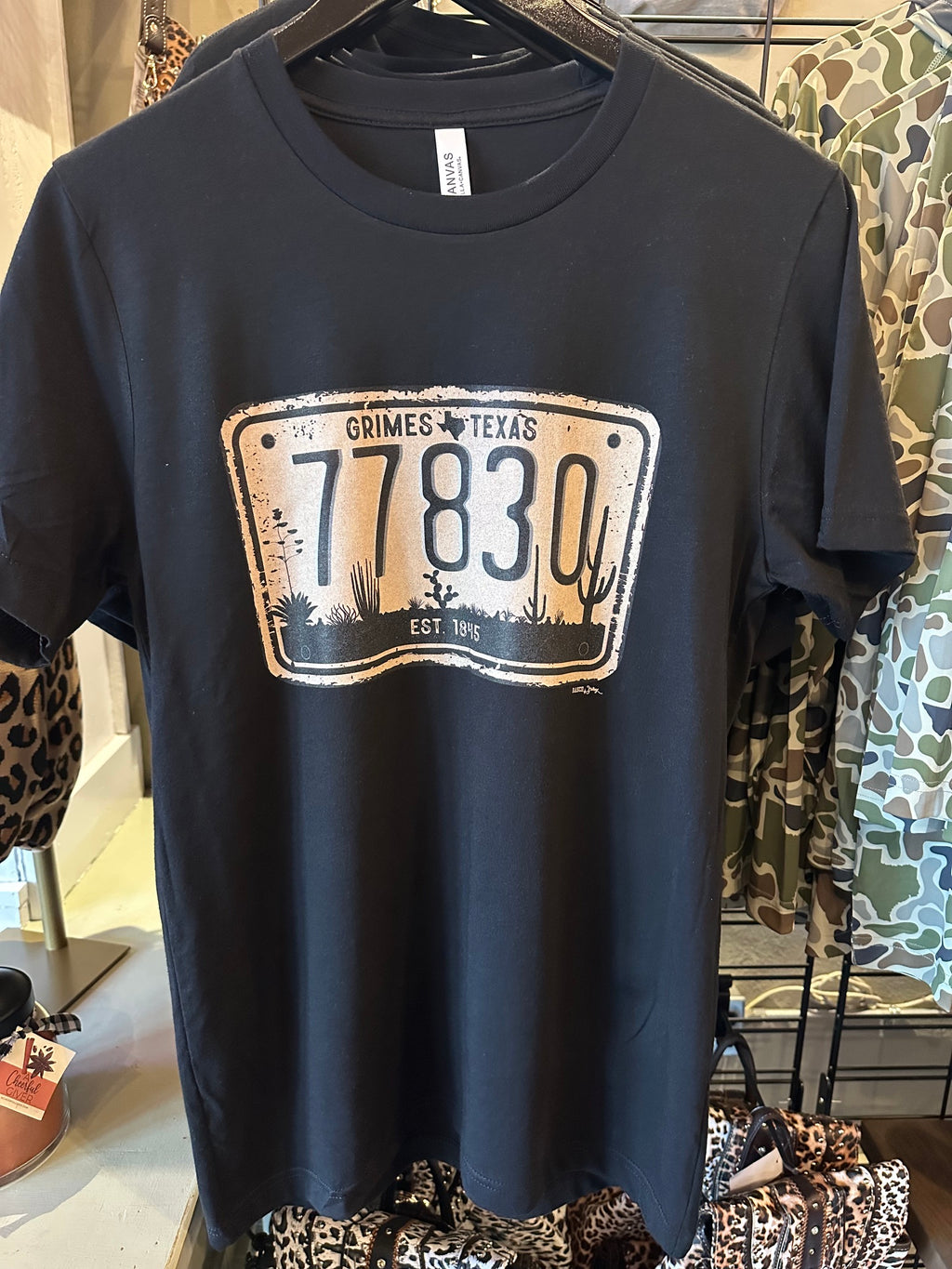 License Plate Zip Code Tee 77830