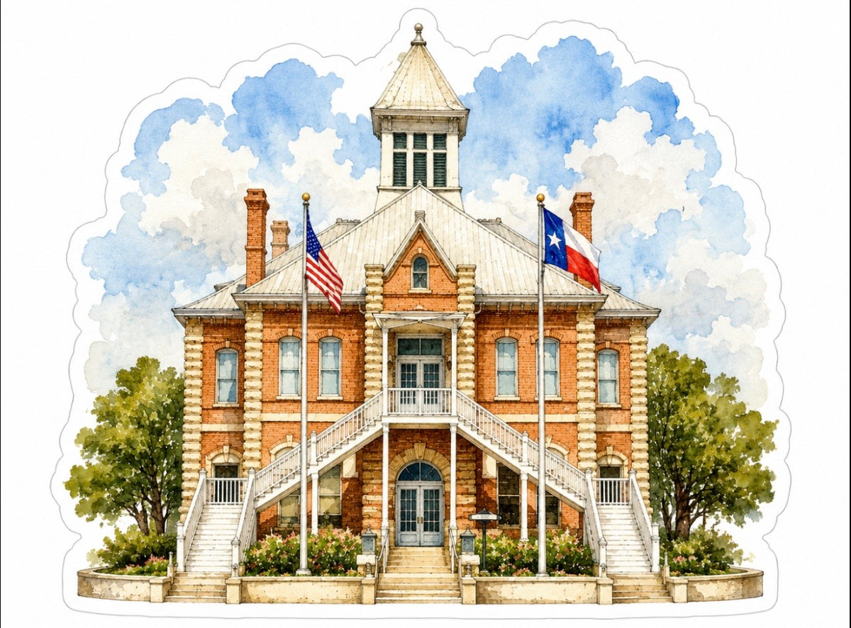 3" Color Anderson TX Courthouse Sticker
