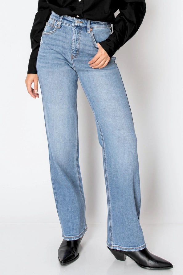 Eco Fabric Tummy Control High Rise Straight Jeans