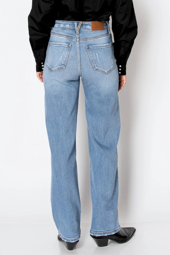 Eco Fabric Tummy Control High Rise Straight Jeans
