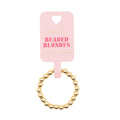Lauren Beaded Band Ring in Gold 9/10 (3mm)