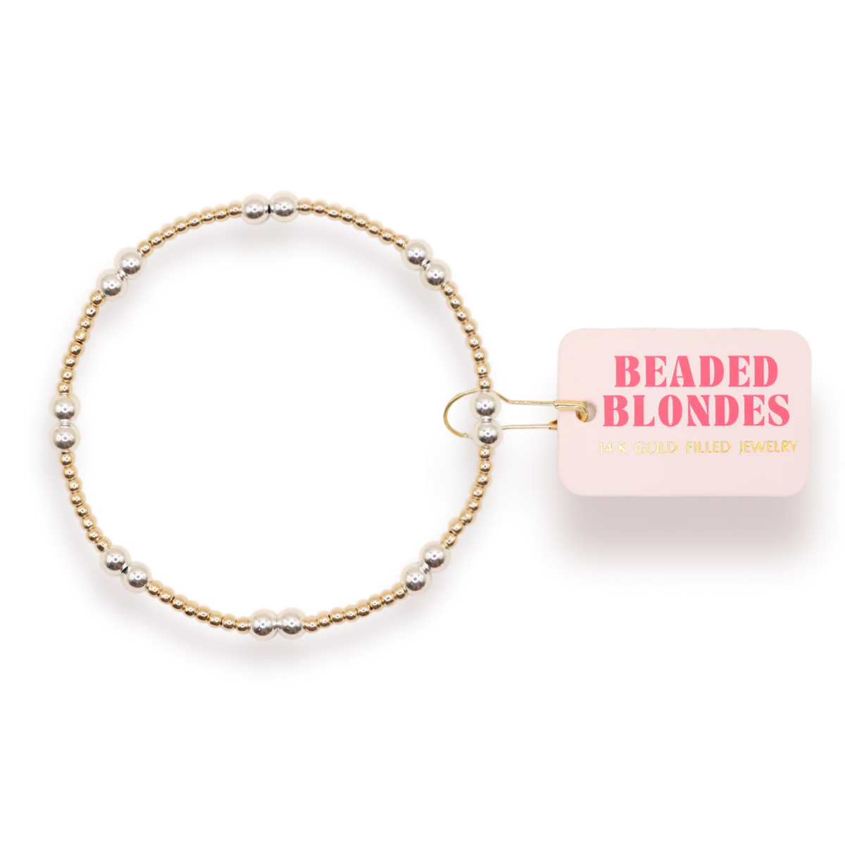 Leah Bracelet in Gold with Silver 6.75