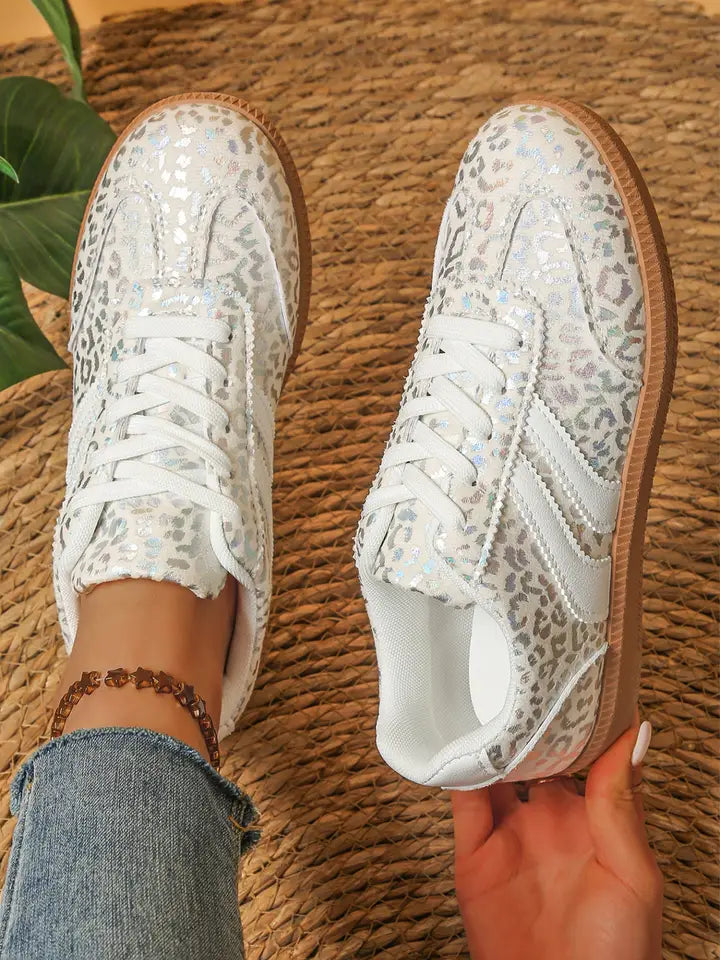 Logan Printed Lace Up Sneakers