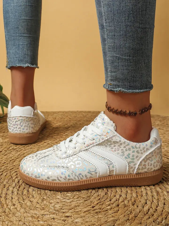 Logan Printed Lace Up Sneakers