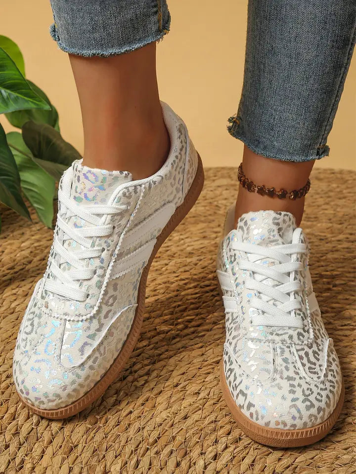 Logan Printed Lace Up Sneakers