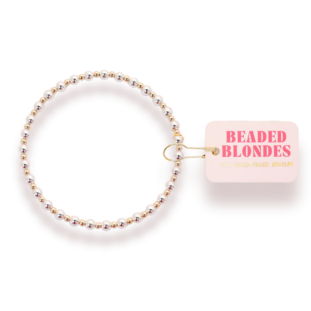 Mini Katy Bracelet in Silver with Gold 6.75