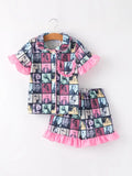 Mommy Me TS Girls Ruffle Pajama Set