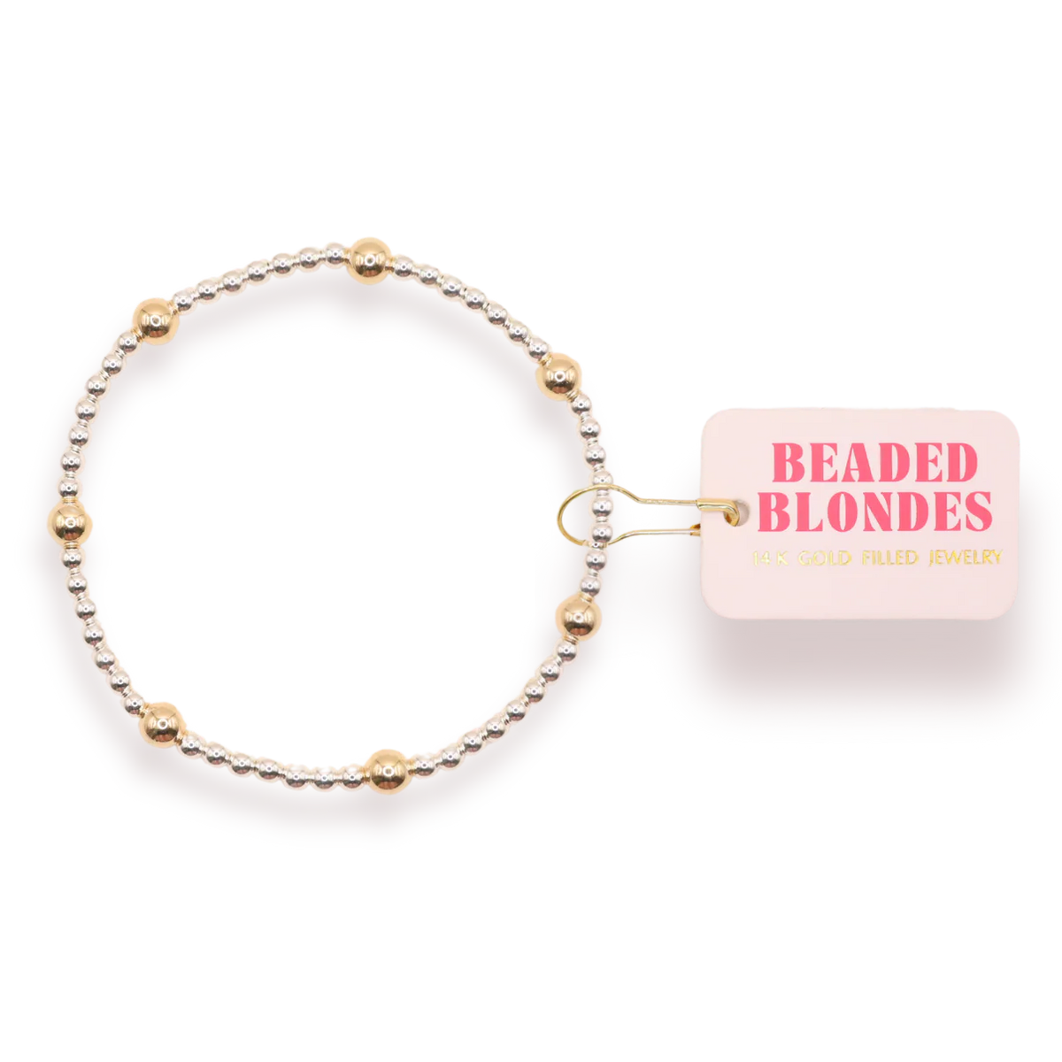 Olive Bracelet in Silver with Gold 6.75
