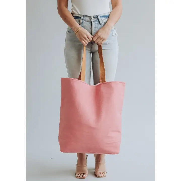 Orange Bright Pink & Slate Aztec Tote