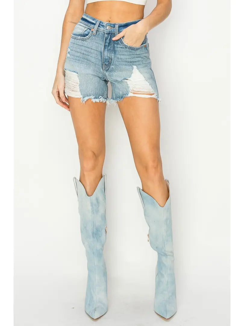 Plus Size Hybrid Style High Rise Shorts 3X