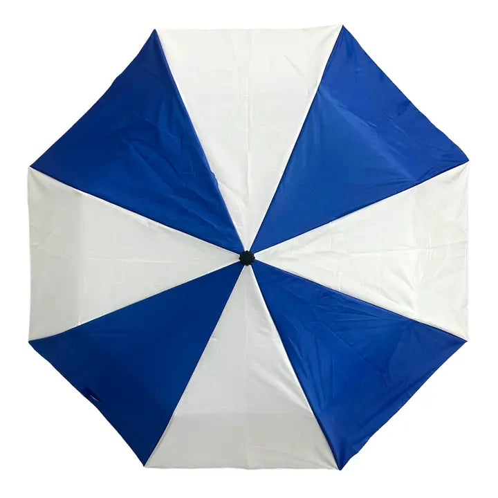 Royal Blue & White Compact Gameday Umbrella
