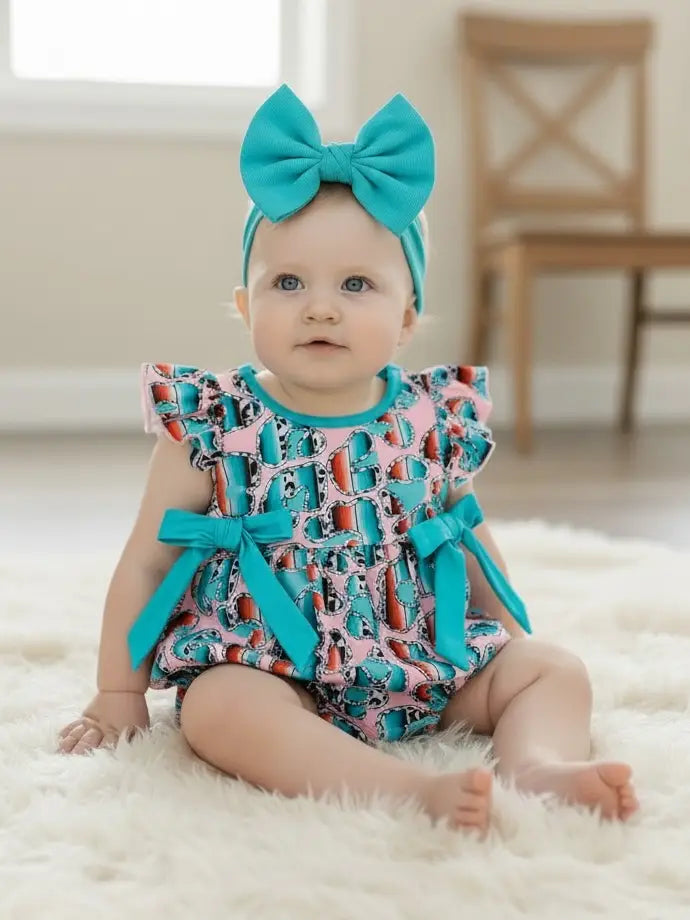 Serape Cheetah Baby Romper