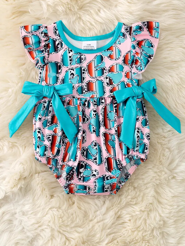 Serape Cheetah Baby Romper