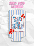 Stars and Stripes Patriotic Slim Koozie