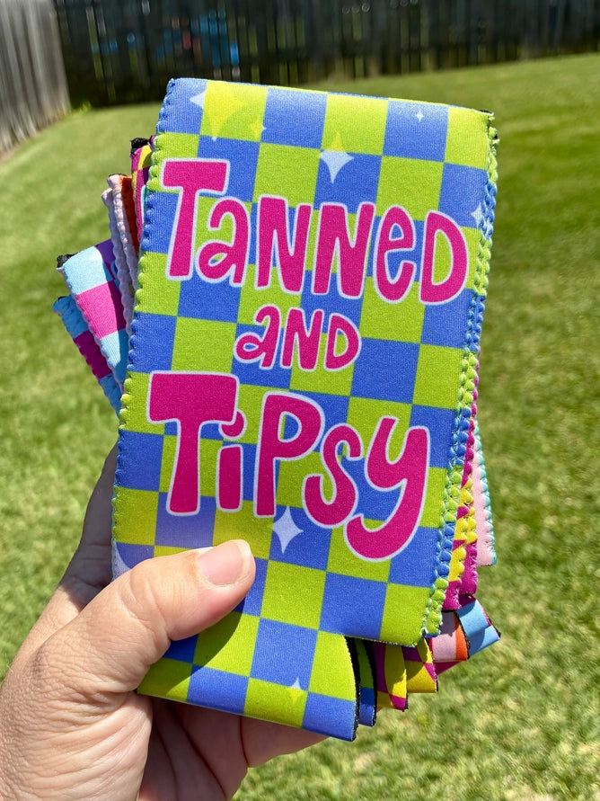 Tanned and Tipsy Regular Koozie