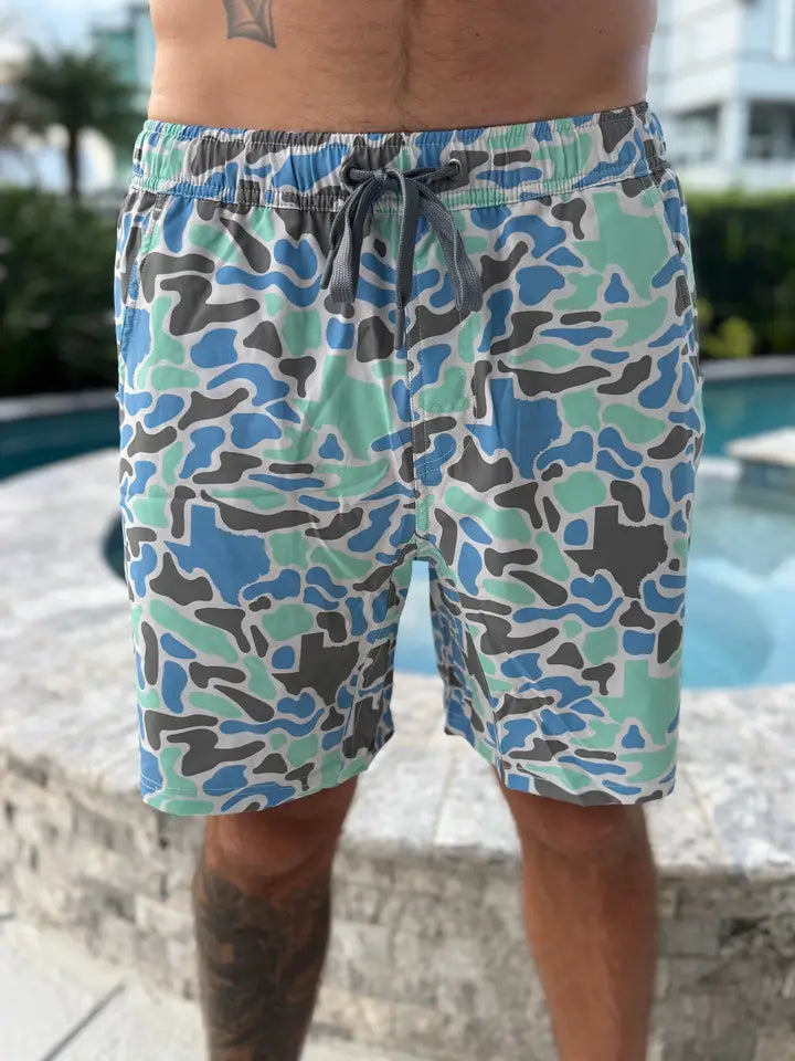 Texas Coastal Camo Athletic Shorts M