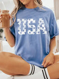 USA July 4th America Stars Light Blue XL