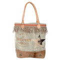 Western Motorcycle Bag With Cowhide Star