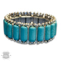 Turquoise Western Rectangle Stone Bracelet