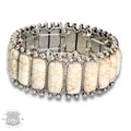 White Western Rectangle Stone Bracelet