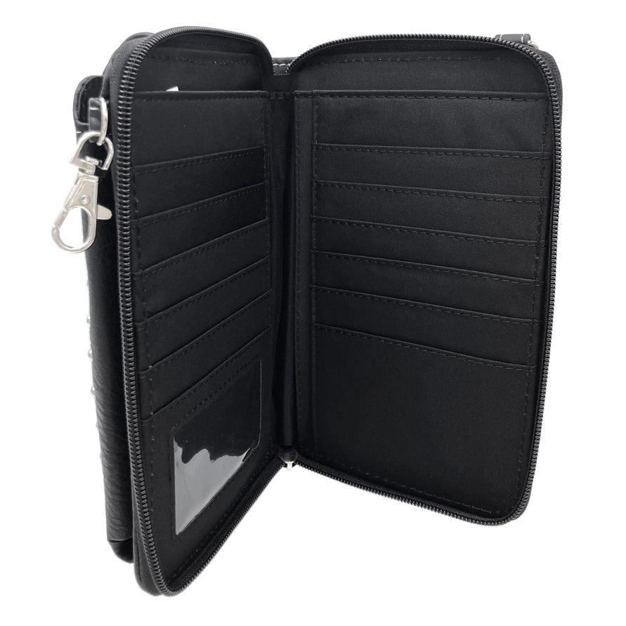 Black Western Fringe Women's Crossbody Phone Wallet