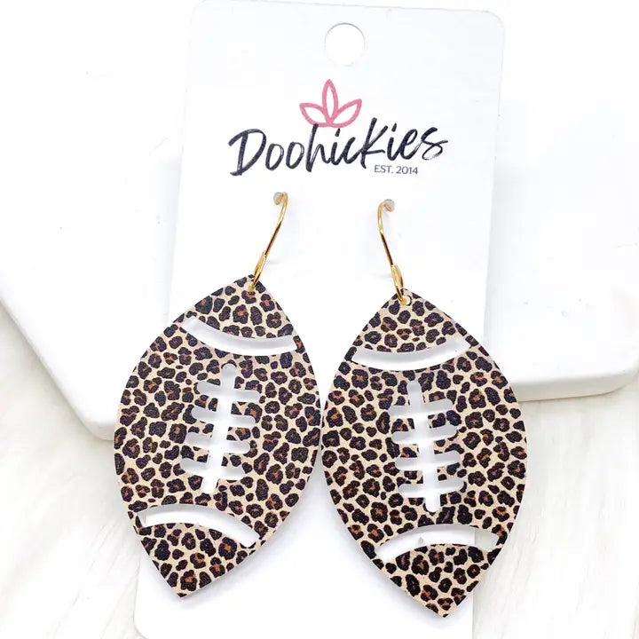 Wild Side 2" Football Earrings