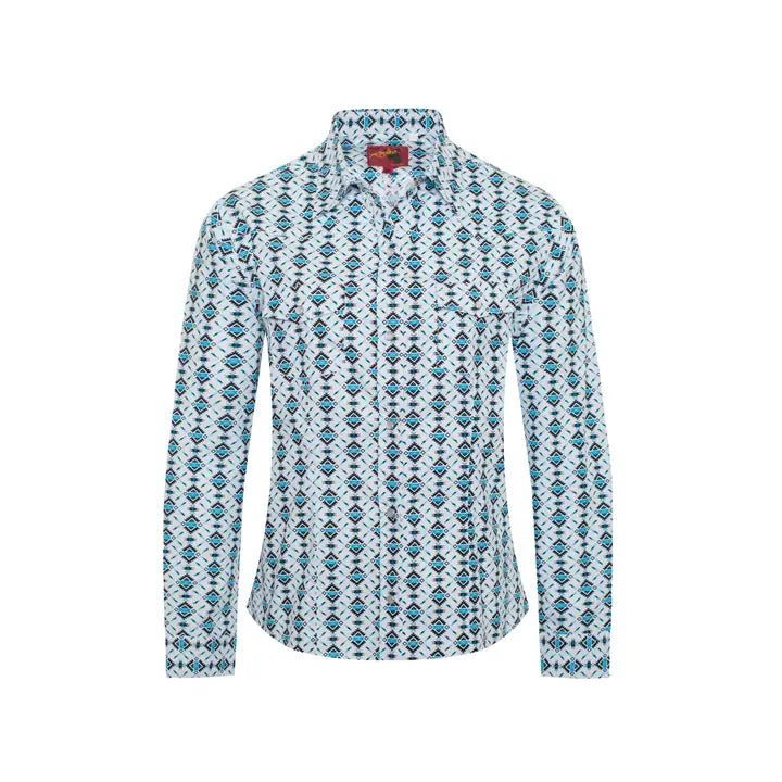 Women's Western Print Pearl Snap Shirt