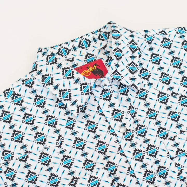 Women's Western Print Pearl Snap Shirt
