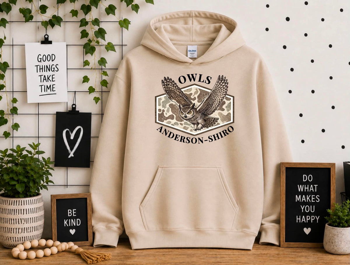 Youth Sand Camo Owl Hoodie